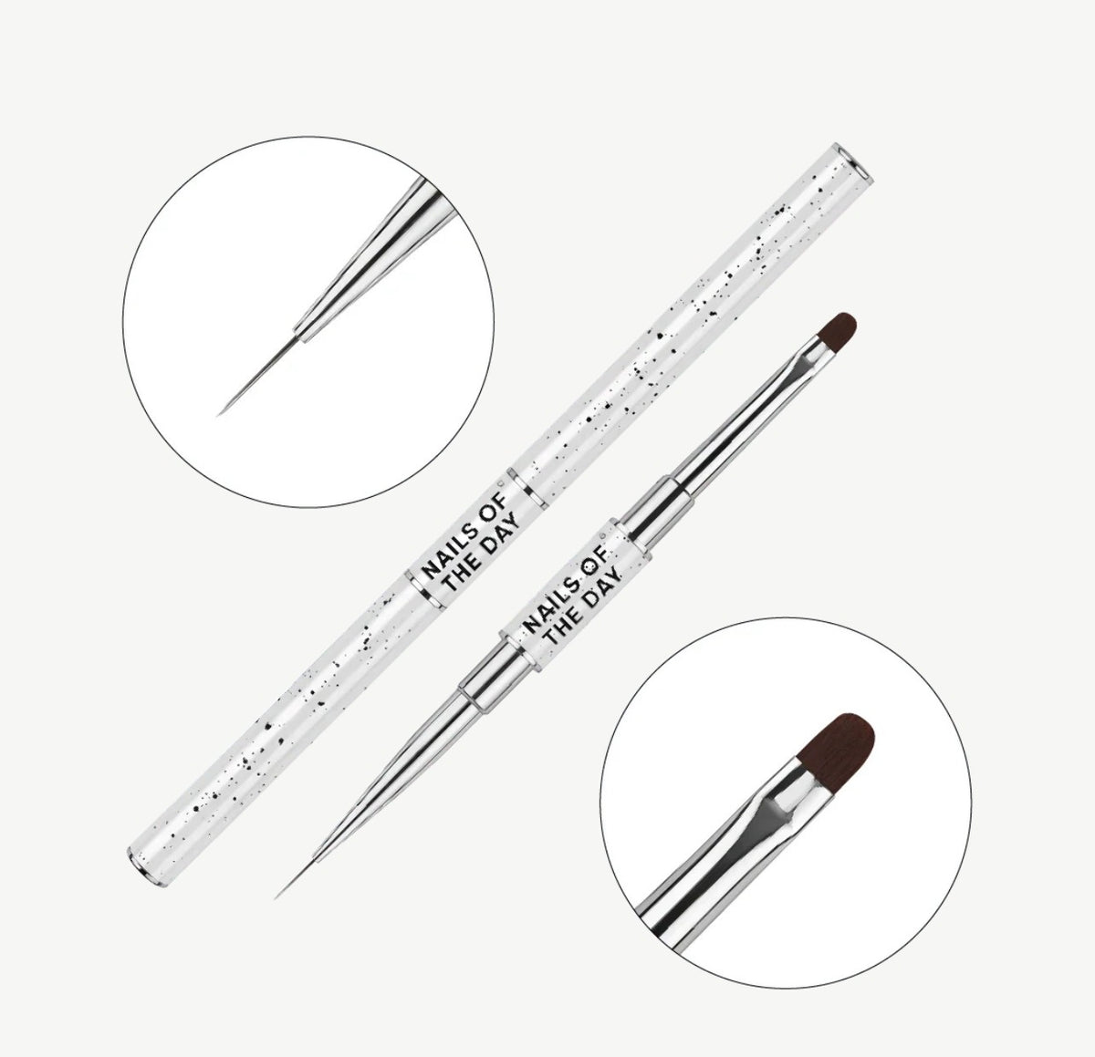 NOTD Professional brush 2 in 1: linear + oval - 11 mm